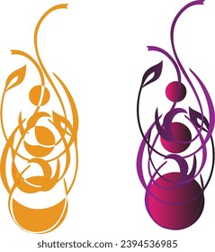 floewr logo design.vector design template.