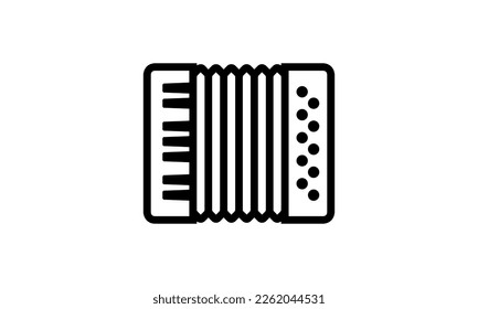 flok Music Genre vector illustration icon outline style black and white background eps 8