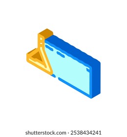 flood barrier disaster isometric icon vector. flood barrier disaster sign. isolated symbol illustration