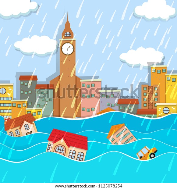 A Flood in Big City
illustration