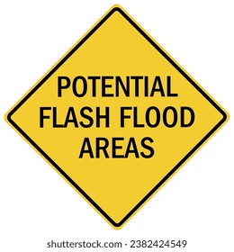 Flood danger sign and labels