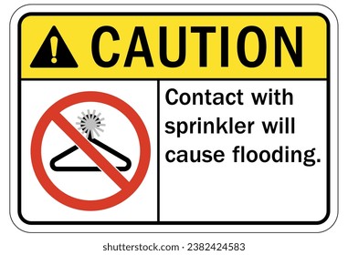 Flood danger sign and labels