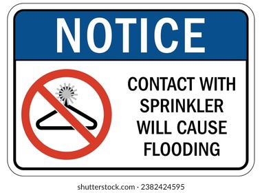 Flood danger sign and labels