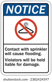 Flood danger sign and labels