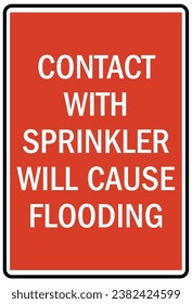 Flood danger sign and labels