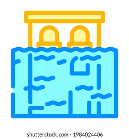 flood disaster color icon vector.  isolated symbol illustration