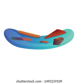 Flood disaster icon. Cartoon of flood disaster vector icon for web design isolated on white background