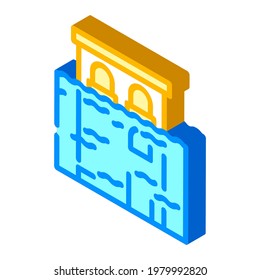 flood disaster isometric icon vector.  isolated symbol illustration