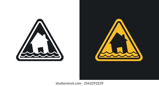 Flood disaster sign pack for app and website ui designs.