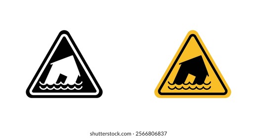 Flood disaster signssign vector pack for apps and web UI designs