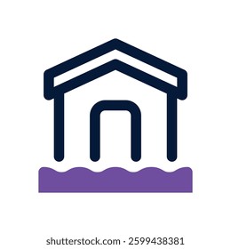 flood dual tone icon. Sleek and modern vector icon for websites, mobile apps, marketing materials, and corporate design. Fully scalable and ready to use.