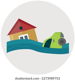 Flood icon clipart isolated vector illustration