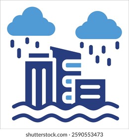 Flood Icon Element For Design