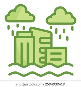 Flood Icon Element For Design
