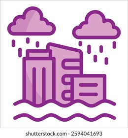 Flood Icon Element For Design