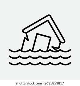 Elemento del icono de inundación para el diseño