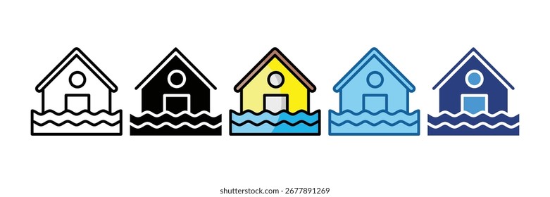 Flood Icon Element For Design