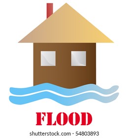 Flood icon isolated on white vector