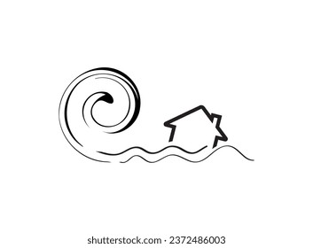 flood icon on white background