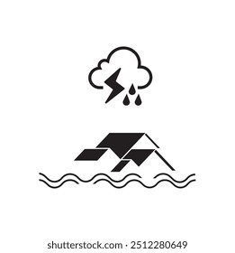 flood icon on white background