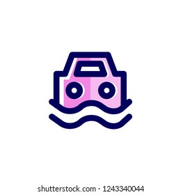Flood icon , Rainy Days symbol logo