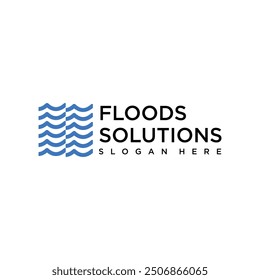 Flood icon set. River water natural disaster damage home vector icon. Tsunami disaster sign for UI designs.