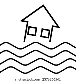 Flood icon. Simple element from natural disaster collection. Creative Flood icon for web design, templates, infographics and more