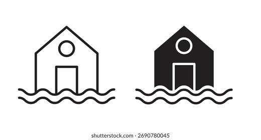 Icono de inundación símbolo de Vector simple