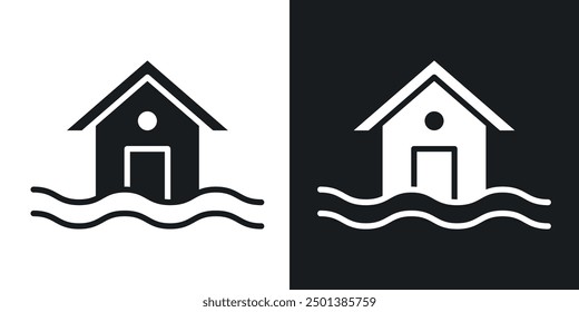 Flood icon in solid style