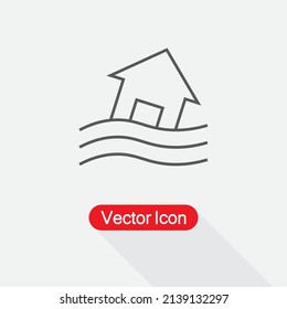 Hochwassersymbol Vektor Illustration Eps10
