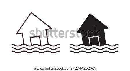Flood icon vector Illustration logo template pack