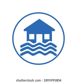 flood icon, vector illustration, white background
