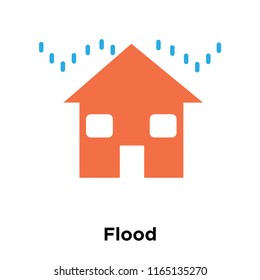 Flood icon vector isolated on white background, Flood transparent sign , disaster symbols