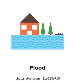 Flood icon vector isolated on white background, Flood transparent sign , disaster symbols