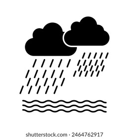 Flood icon vector, weather simple flat trendy style illustration for web and app on white background..eps