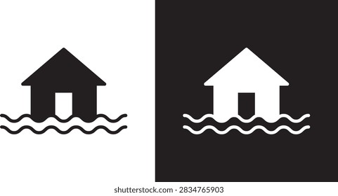 Flood icon web sign collection..