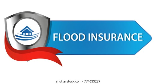 Flood insurance button. insurance sign web icon.
