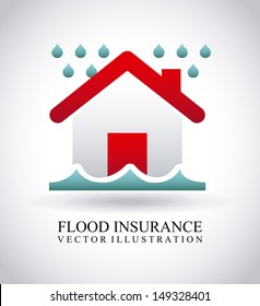 flood insurance over gray background vector illustration flood insurance over gray background vector illustration