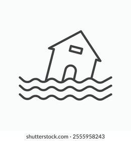 Flood isolated icon. vector illustration.