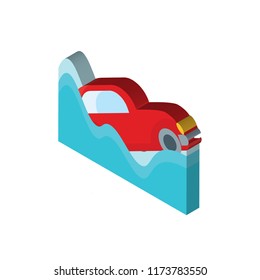 Flood isometric left top view 3D icon
