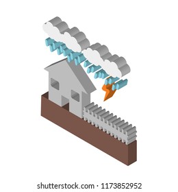 Flood isometric left top view 3D icon