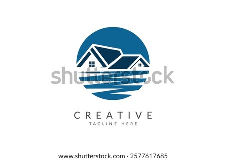 Flood logo design vector illustration.