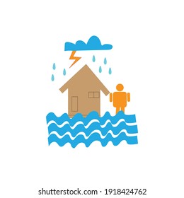 Flood logo vector design illustration