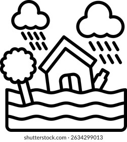 Inundación Nuevo Vector de diseño de iconos creativos