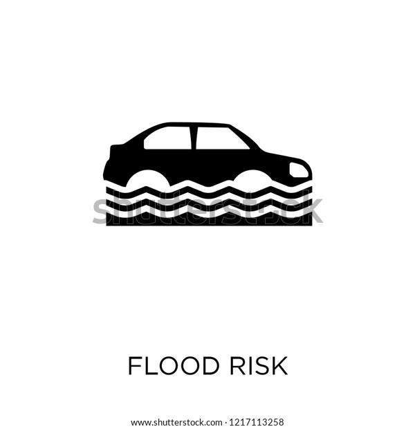 Flood risk icon. Flood risk symbol design\
from Insurance\
collection.