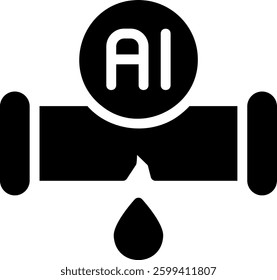 flood sensor glyph icon illustration vector