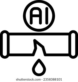flood sensor line icon illustration vector
