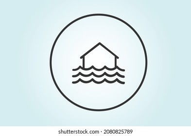 Flood sensors icon vector design