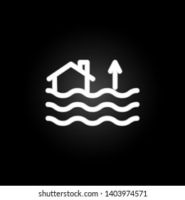 flood sign neon icon. Elements of weather set. Simple icon for websites, web design, mobile app, info graphics