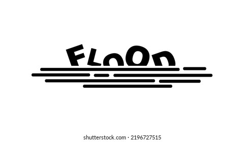 flood sign on white background	